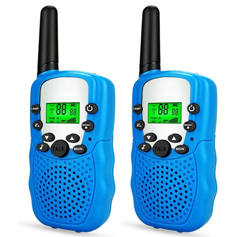 2 Pack Walkie Talkies Gift Box, 22 Channels 2 Way Radio Toy with Backlit LCD Flashlight, 3 Miles Range for Kids, Outdoor Adventures, Camping, Hiking