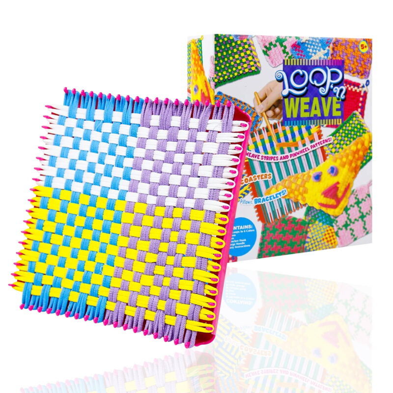 Weaving Loom Loops Weaving Craft Loops Refill, 7" Weaving Loom 90 Pcs Elastic Potholder Loops with Multiple Colors for DIY Crafts Supplies