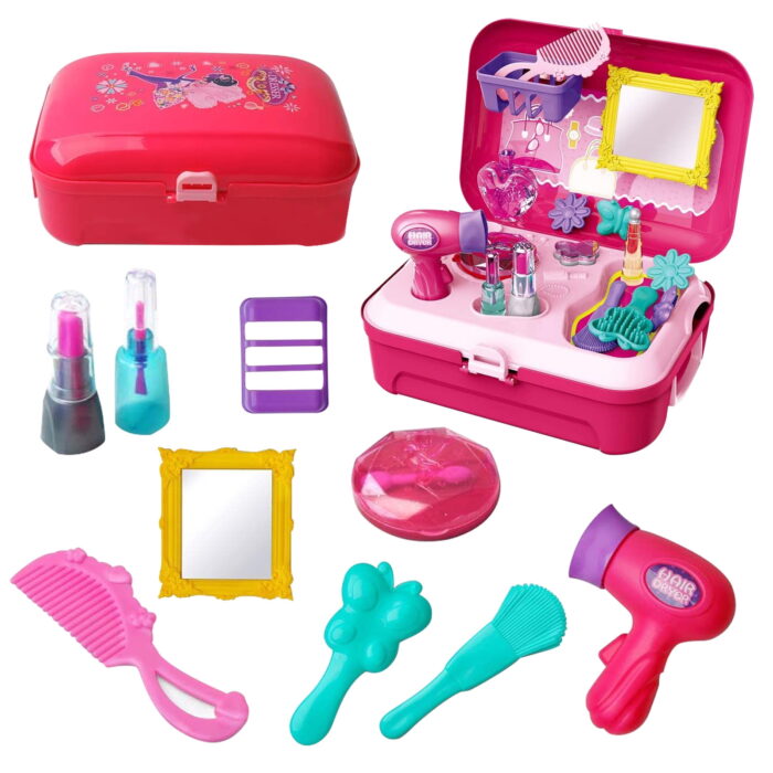 Girls Pretend Play Makeup Set for Children, Kids Make it Up for Little Girls Princess Toys for Toddlers Girl 3 4 5 6 Year Old