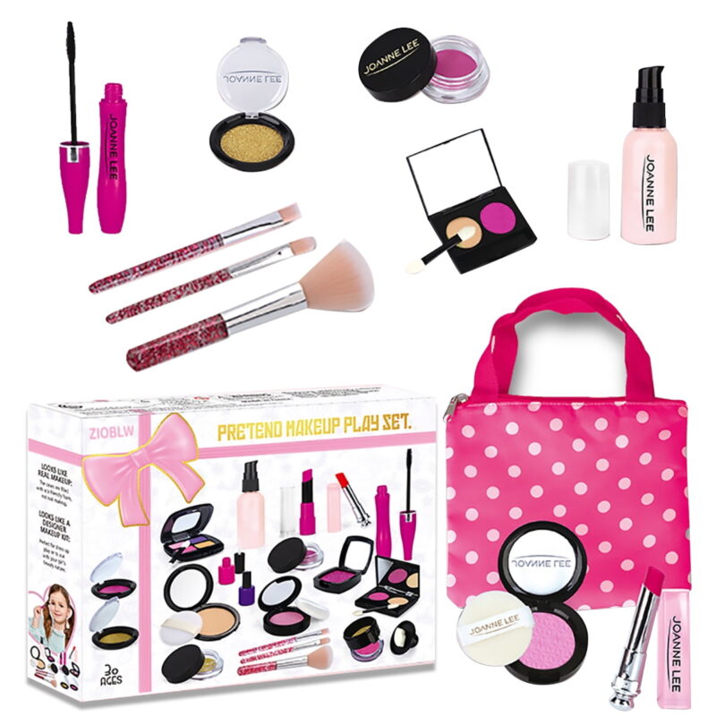 Pretend Makeup Kit Toys for 2 3 4 5 6 7 8 Year Old Girls, First Make Up Set for Little Princess Play Dress Up, Kids Cosmetic, Best Birthday Gift for Toddler (Not Real Makeup)