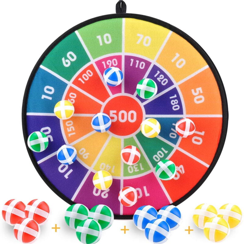 Dart Board Game for Kids, Outdoor Indoor Fun, Cool Family Party Activities, Classic Backyard Gift for Toddler Boys Girls Teens Age 3 Year Old and Up
