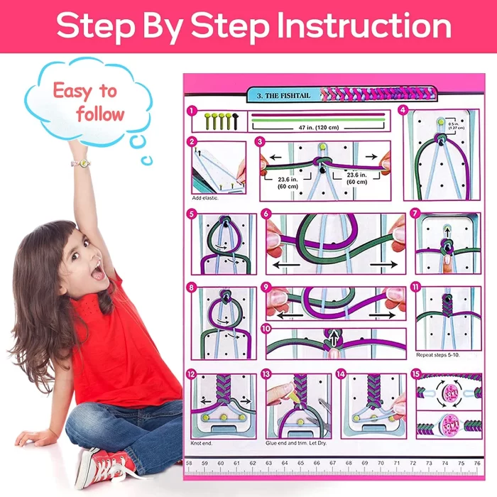 Friendship Bracelet Making Kit, Girls DIY Craft Kits Toys Cool Arts and Crafts Toys for Teen Girls Travel Activity Set Gifts for Age 6 7 8 9 10 11 12 Year Old Girls - Image 5