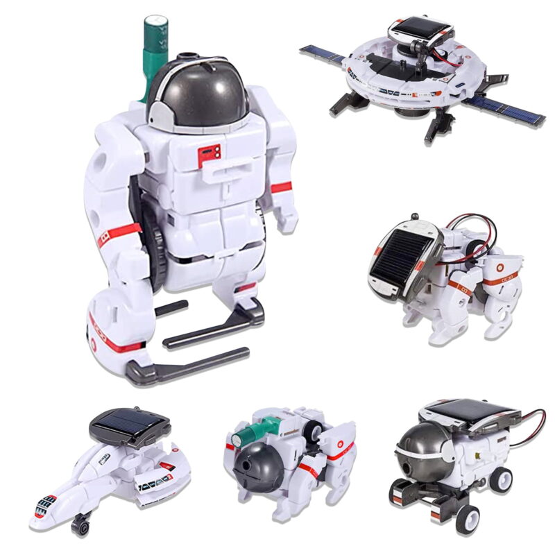 6-in-1 Solar Robot Kit - STEM Science Educational Building Toy, Ages 8-12 | DIY Space Exploration Kit