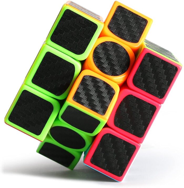 Carbon Fiber 3x3 Speed Cube 3x3x3 Magic Cube Puzzle Brain Teaser Toys for Kids Adults