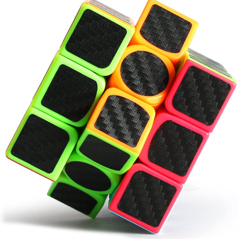Carbon Fiber 3x3 Speed Cube 3x3x3 Magic Cube Puzzle Brain Teaser Toys for Kids Adults