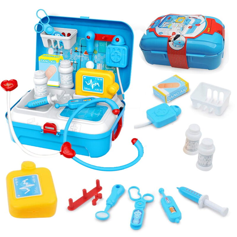 Gifts for 3 4 5 Year Old Boys Girls, Realistic Pretend Kid Doctor Play Set, Pretend Medical Kit Toys for 3 4 5 Year Old Girls Boys Toddlers Children?17 pcs Doctor Kit for Kids