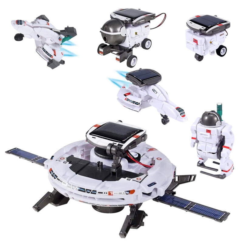 6-in-1 Solar Robot Kit, Educatoinal Learning Building STEM Projects Toys, DIY Science Experiment Kit Christmas Birthday Gifts for Kids Boys Girls Age 8+ Year Old
