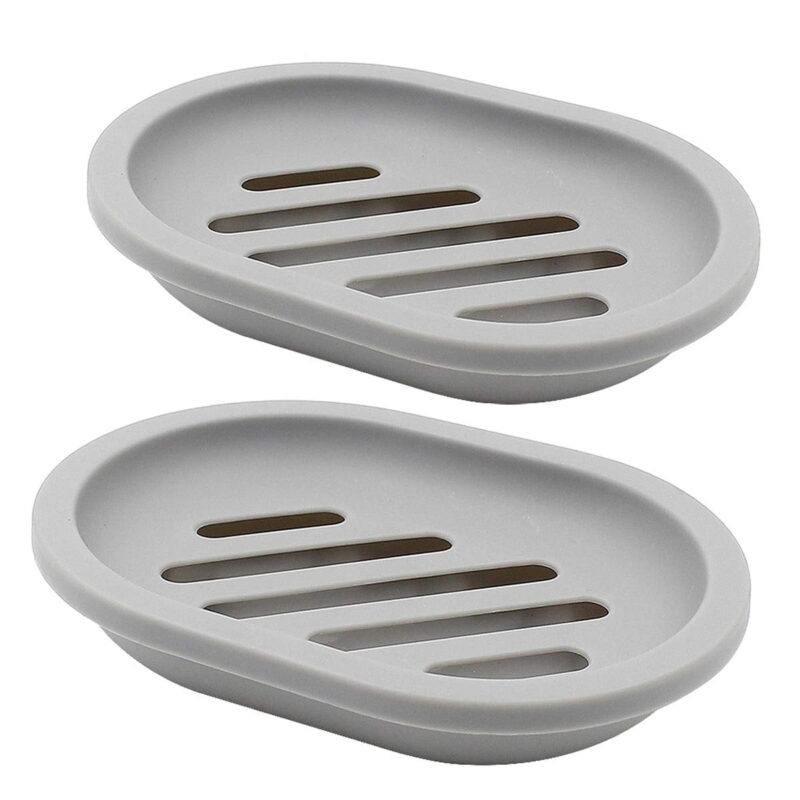 2 Pcs Draining Soap Dish, Bar Soap Holder for Tub, Waterfall Soap Tray, Soap Saver, Soap Dishes for Bathroom Shower