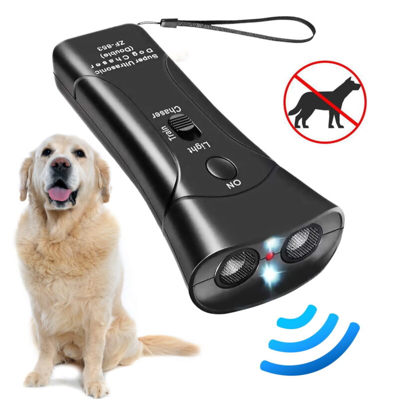 Anti Barking Handheld Ultrasonic Dog Trainer Device - Electronic Dog Deterrent/Training Tool/Stop Barking-1PACK