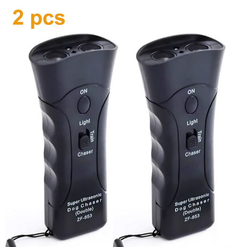 Anti Barking Handheld Ultrasonic Dog Trainer Device - Electronic Dog Deterrent/Training Tool/Stop Barking-2PACK
