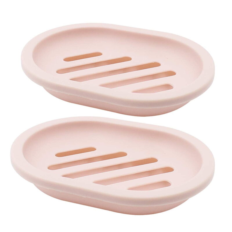 2 Pcs Draining Soap Dish, Bar Soap Holder for Tub, Waterfall Soap Tray, Soap Saver, Soap Dishes for Bathroom Shower
