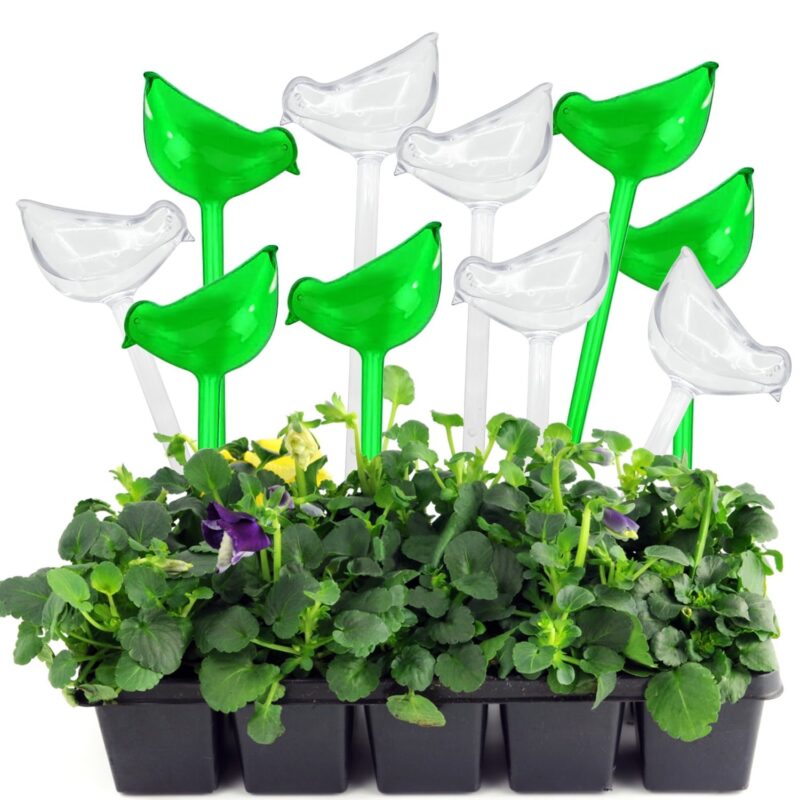 10 Pcs 5" Large Plant Watering Globes PVC Self Watering Bulbs Bird Shape