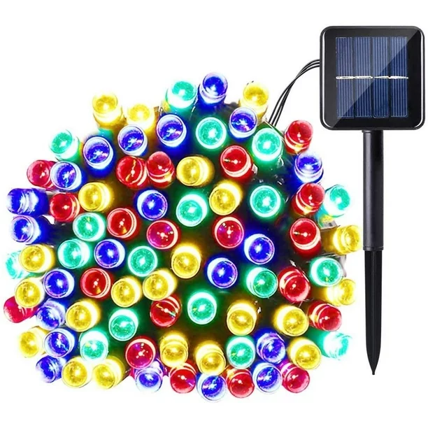 2Pack Christmas Solar Lights,39ft 100 LED Fairy Solar String Lights