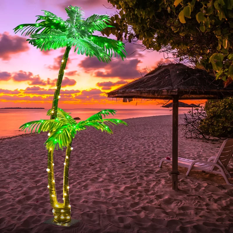 6.9 Ft 145+57 LED Lighted Palm Tree