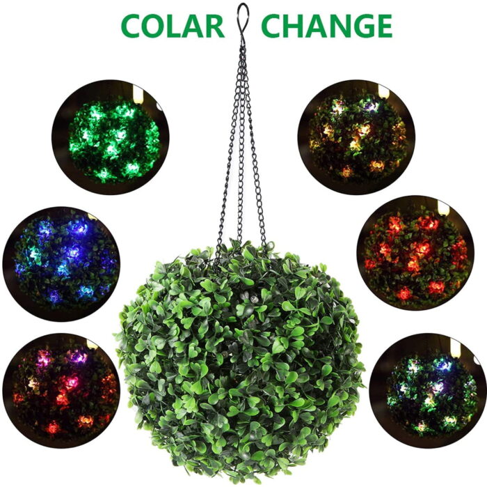Hanging Solar Lantern Lights Outdoor - Waterproof Garden LED Solar Lights Hanging Solar Powered Lantern 8 Inch (Multicolor) - Image 2