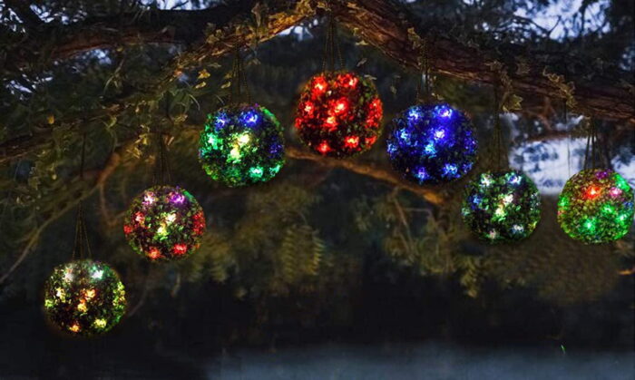 Hanging Solar Lantern Lights Outdoor - Waterproof Garden LED Solar Lights Hanging Solar Powered Lantern 8 Inch (Multicolor) - Image 5