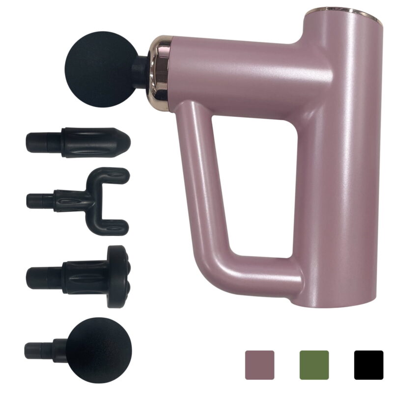 Professional Deep Tissue Percussion Muscle Massager with 6 Speeds and 4 Heads, Handheld & Portable Massage Gun for Athletes Shoulder, Back, Neck Pain Relif