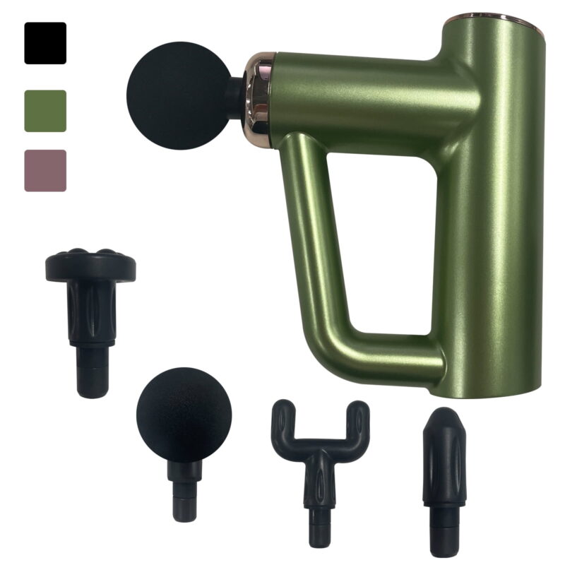 Professional Deep Tissue Percussion Muscle Massager with 6 Speeds and 4 Heads, Handheld & Portable Massage Gun for Athletes Shoulder, Back, Neck Pain Relif