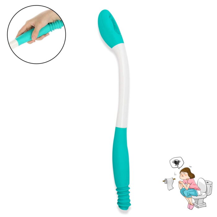 15.7" Self Wiping Assist Toilet Wand, Long Reach Comfort Bottom Wipe Helper, Bathroom Hygiene Toilet Tissue Self Wipe Assist Tools for Limited Mobility People