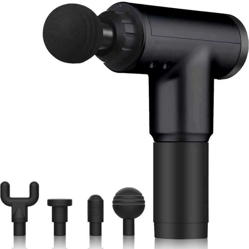 Massage Gun, 6 Speeds with The Range of 1500 to 3100 RPM, Cordless Handheld Deep Tissue Percussion Muscle Massager for Pain Relief and Body Relaxation (Black)