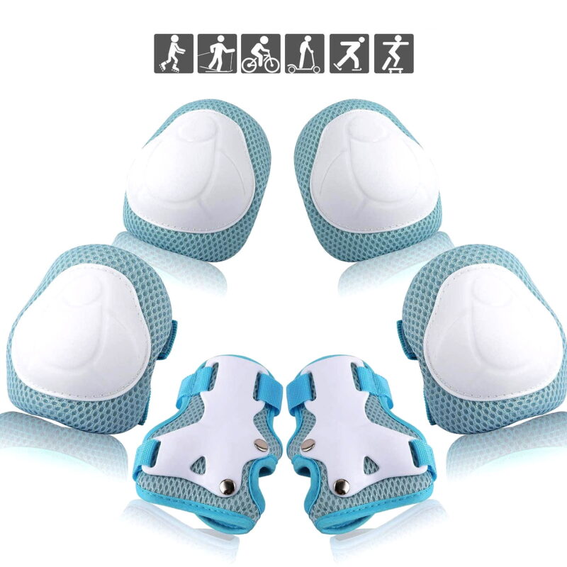 Kids Youth Knee Pad Elbow Pads Guards Protective Gear Set for Roller Skates Cycling BMX Bike Skateboard Inline Skatings Scooter Riding Sports