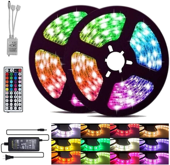 300 LEDs 32.8ft Led Strip Lights,5050 RGB Color Changing Led Light Strips, Led Lights for Bedroom, Kitchen, Home Decoration