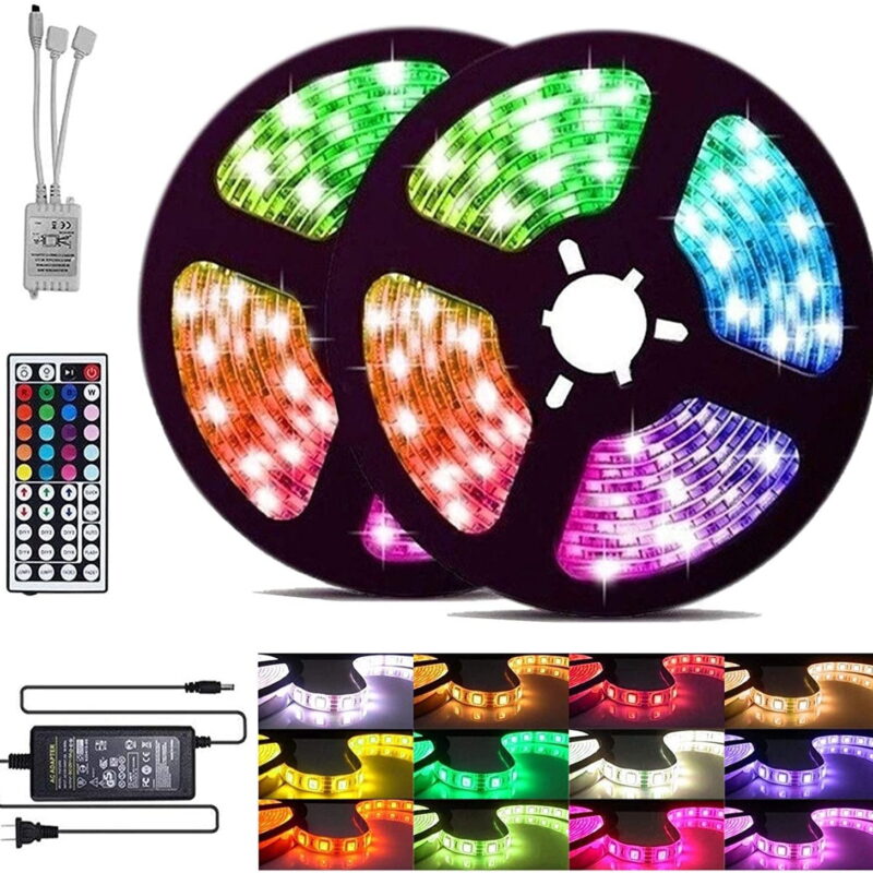 300 LEDs 32.8ft Led Strip Lights,5050 RGB Color Changing Led Light Strips, Led Lights for Bedroom, Kitchen, Home Decoration