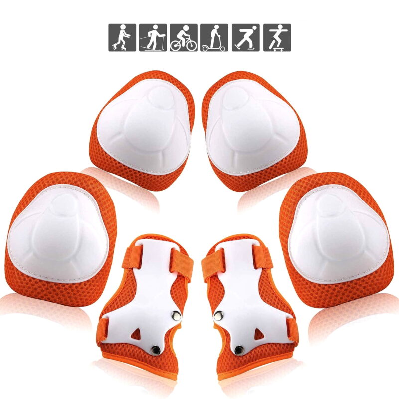 Kids Youth Knee Pad Elbow Pads Guards Protective Gear Set for Roller Skates Cycling BMX Bike Skateboard Inline Skatings Scooter Riding Sports