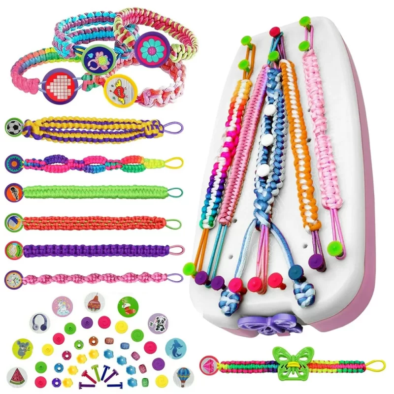 Girls Friendship Bracelet Making Kit, Crafts for Girls Age 8-12, DIY Jewelry Craft Kit for 7 8 9 10 11 12 Year Olds, Resilient Friendship Bracelet Toy, Birthday Gift for Girls