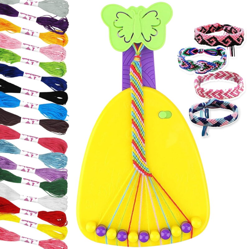 Friendship Bracelet String Maker Kit for Girls 8-12, Jewelry Making DIY Toy, Birthday & Christmas Gift Idea