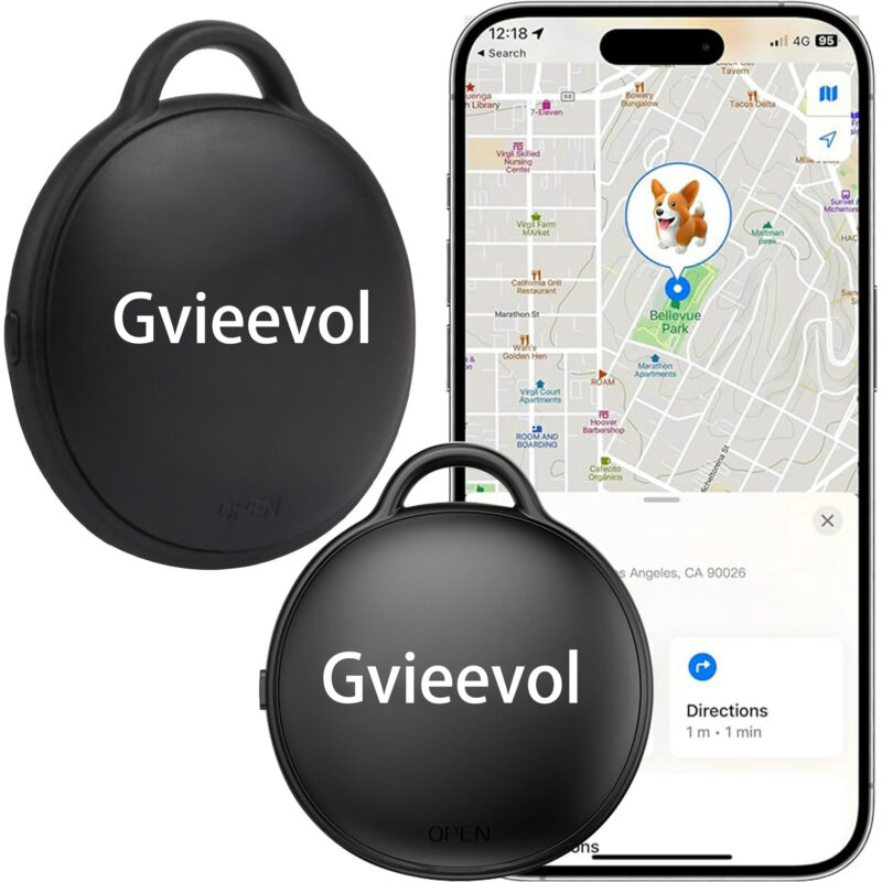 Gvieevol GPS Tracker, Smart Pet Finder for Dogs And Cats Suitable For Suitcases, Luggage,TSA Approved, Bluetooth Remote Locator ,Wallet Trcker