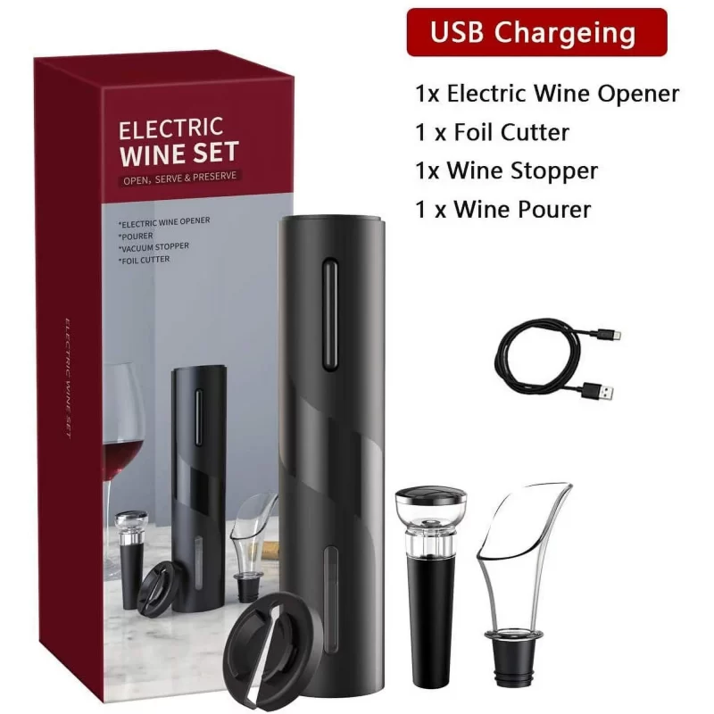 Electric Wine Bottle Opener Gift Set