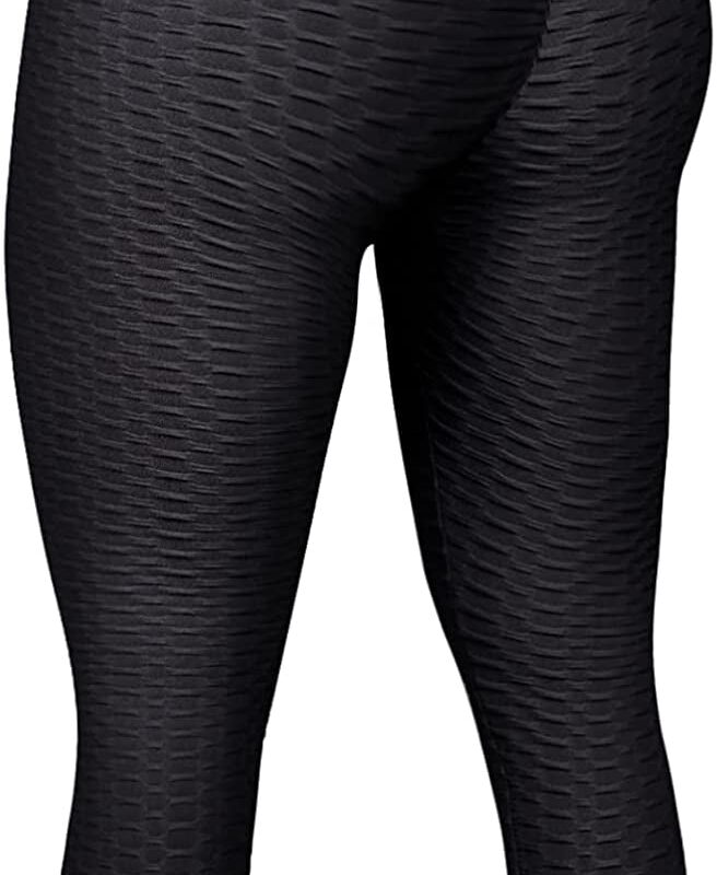 Butt Scrunch Leggings for Women High Waist Peach Lift Yoga Pants Honeycomb Anti Cellulite Booty Tights