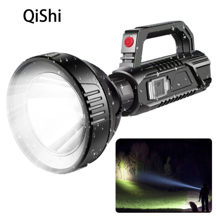 QiShi LED Flashlight Rechargeable, 5000 Lumens Super Bright Flashlights, Big Beam Long-Range Spotlight Flashlight, Waterproof Torch Light - Image 2