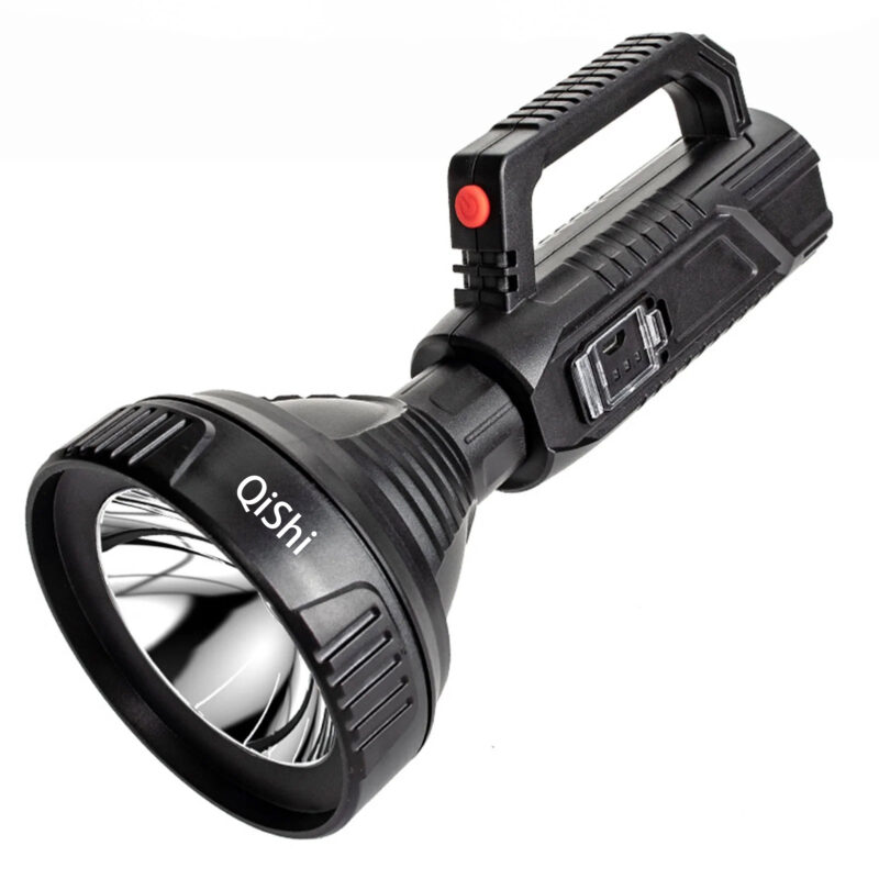 QiShi LED Flashlight Rechargeable, 5000 Lumens Super Bright Flashlights, Big Beam Long-Range Spotlight Flashlight, Waterproof Torch Light