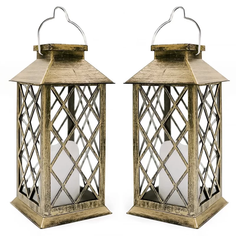 Solar Lantern, Outdoor Garden Hanging Lantern 2Pack