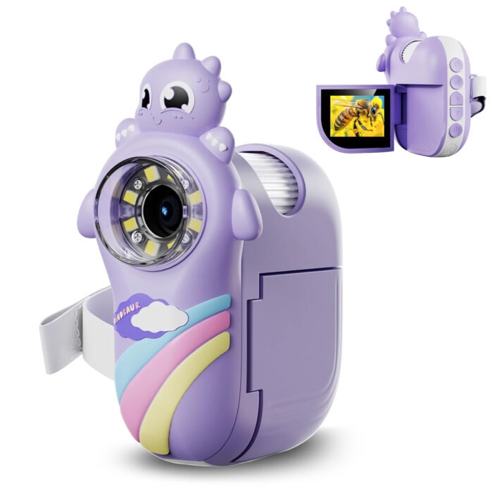 Kids Miniscope, 1000X Portable Digital Microscope, 2-Inch LCD Screen, 32GB PURPLE