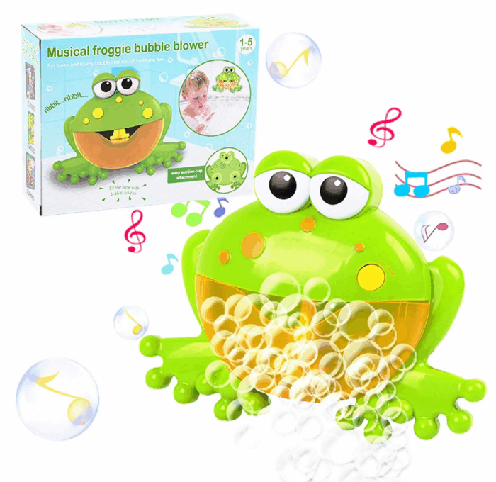 Baby Bath Bubble Toys Set,Tub Big Frog Automatic Bubble Maker Blower Toys