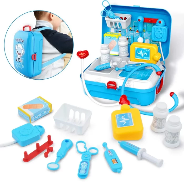 Rirool Kids Doctor Kit - 17Pc Pretend Medical Play Set with Stethoscope & Backpack - Educational Doctor Toys for Boys Girls Ages 3+