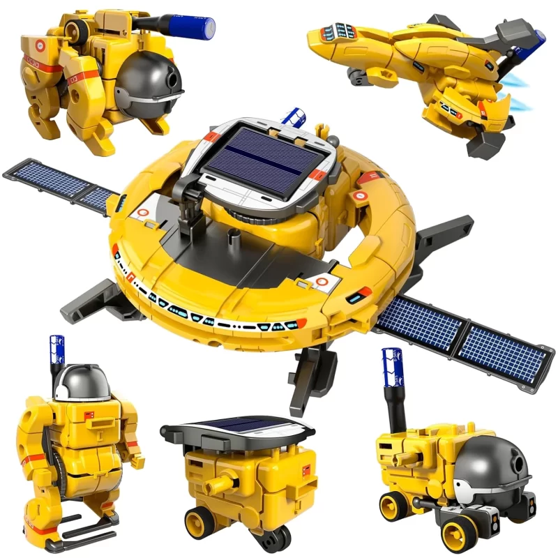 Rirool STEM Solar Robot Kit for Kids Ages 8-16 - 6-in-1 Space Toys with Solar Panel & Battery Power - Educational Science Engineering Building Projects Gift for Boys & Girls